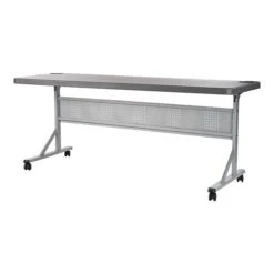 National Public Seating BPFT Flip-N-Store 72" X 24" Rectangular Activity Table, Charcoal Slate (BPFT-2472-20)