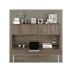 Bush Business Furniture Hybrid 71 "W Desktop Hutch, Modern Hickory (HYH172MH-Z)