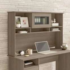 Bush Furniture Cabot 60 "W Desktop Hutch, Ash Gray (WC31231)
