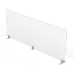 MooreCo Freestanding Desktop Divider, 24"H X 60"W, Clear Acrylic (45268)