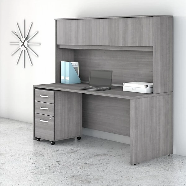 Bush Business Furniture Studio C 71 "W Desktop Hutch, Platinum Gray (SCH172PG) - Image 4