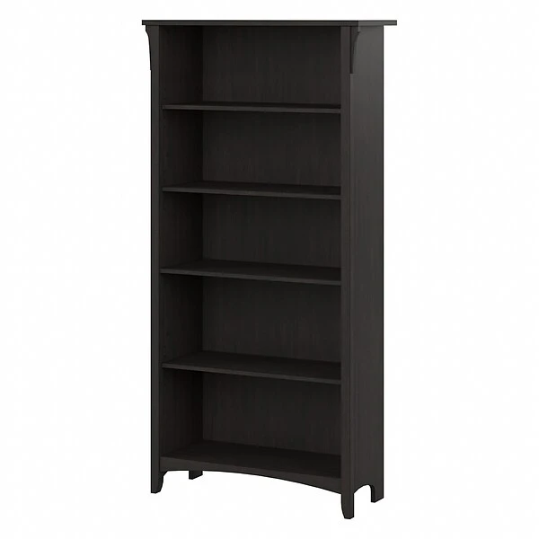 Bush Furniture Salinas 5 Shelf Bookcase, Vintage Black (SAB132VB-03)
