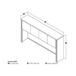 Bestar® Embassy Hutch For 66" Credenza In Dark Chocolate