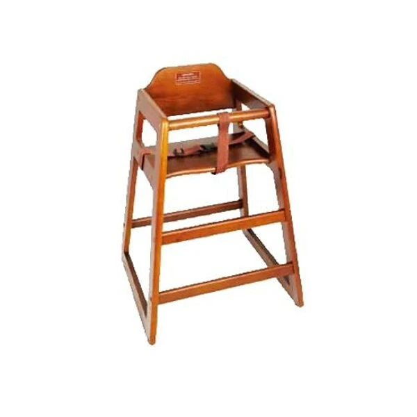 Winco Walnut Finish Wood High Chair, 29.25" H X 20.125" W X 19.375" D (CHH-101)