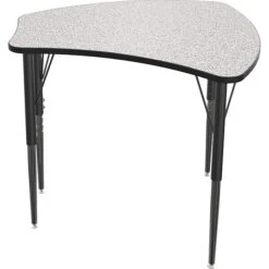 Balt Platinum Legs/Edgeband Small Shapes Desk Without Book Box, Grey Nebula (90581)