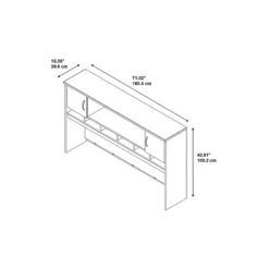 Bush Business Furniture Westfield 72W 2 Door Hutch, Mocha Cherry (WC12966K)