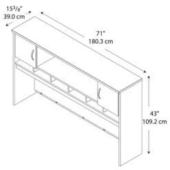 Bush Business Furniture Westfield 72 "W Desktop Hutch, Mahogany (WC36766K)