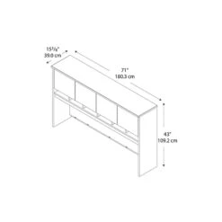 Bush Business Furniture Westfield 71 "W Desktop Hutch, Cherry (WC72477K)