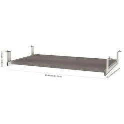 Bestar I3 Plus Keyboard Shelf In Bark Gray (160830-1147)
