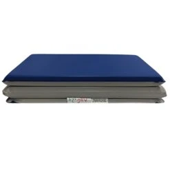 Peerless Plastics Toddler Kindermat With Pillow Section Vinyl Rest Mat, 46" X 21", Blue/Gray (PZ-SKM201)