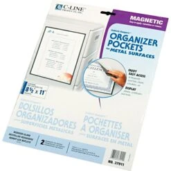 Magnetic Cubicle Keepers®, Clear Polypropylene, 8 1/2" X 11"
