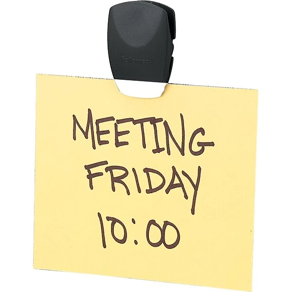 Fellowes Partition Additions™ Cubicle Clips, Dark Graphite, 4/Pack (75270) - Image 2