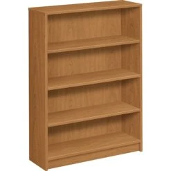HONĀ® 1870 Series Square-Edge Laminate Bookcases, 48-3/4"H, 4 Shelves, Harvest