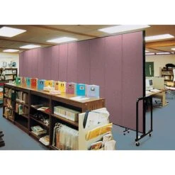 Screenflex® Light-Duty Portable Room Dividers; 6'5"H X 5'9"W, Charcoal Black