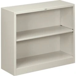 HON® Brigade⢠2-Shelf Metal Bookcase, Gray
