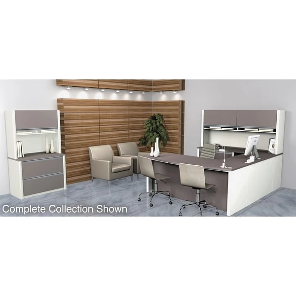 BestarĀ® Connexion Collection In Sandstone And Slate, Hutch For Credenza