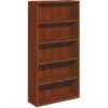 HON® 10700 Series In Cognac, 5-Shelf Bookcase