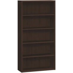 HON 10500 Series Bookcase, 5 Shelves, 36"W, Mocha Finish (HON105535MOMO)