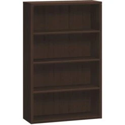 HON 10500 Series Bookcase, 4 Shelves, 36"W, Mocha Finish (HON105534MOMO)