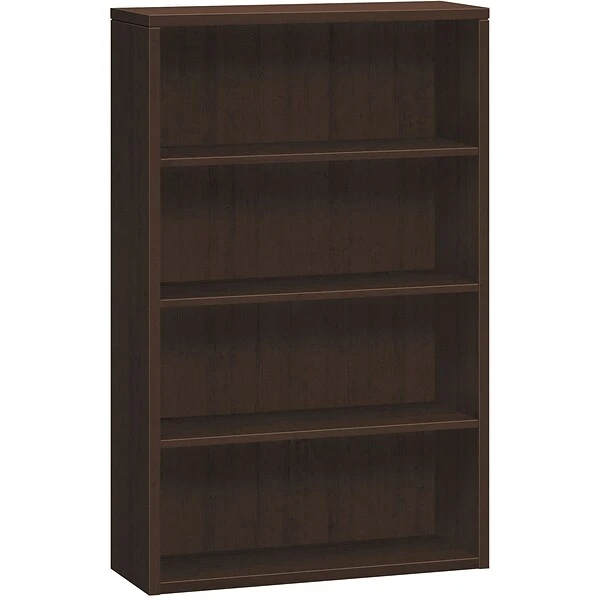 HON 10500 Series Bookcase, 4 Shelves, 36"W, Mocha Finish (HON105534MOMO)