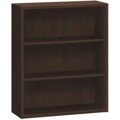 HON 10500 Series Bookcase, 3 Shelves, 36"W, Mocha Finish (HON105533MOMO)
