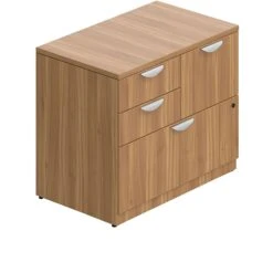 Offices To Go Superior Laminate Mixed Storage Unit With Lock, Autumn Walnut, (TDSL3622MDF-AWL)