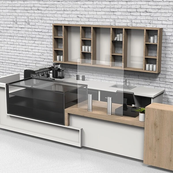 Fellowes Protective Safety Barrier Screen With Pass-Through Window, 24" X 21", Clear, Acrylic (8029501) - Image 2