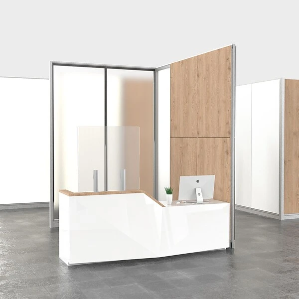 Fellowes Protective Safety Barrier Screen With Pass-Through Window, 24" X 21", Clear, Acrylic (8029501) - Image 3