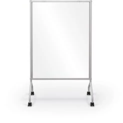 Balt Essentials 71.8"H X 42"W Plastic Non-Tackable Standard Mobile Clear Divider, Clear (62541-CLEAR)