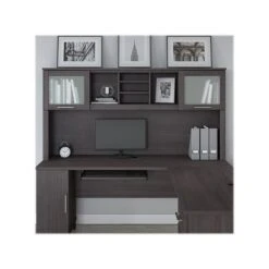 Bush Furniture Somerset 72 "W Desktop Hutch, Storm Gray (WC81511)
