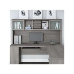 Bush Furniture Somerset 72 "W Desktop Hutch, Platinum Gray (WC81211)