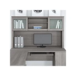 Bush Furniture Somerset 60 "W Desktop Hutch, Platinum Gray (WC81231)