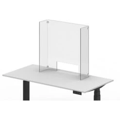 Luxor Reclaim® Freestanding Counter Sneeze Guard, 30"H X 30"L, Clear, Acrylic (DIVCU-3030C)