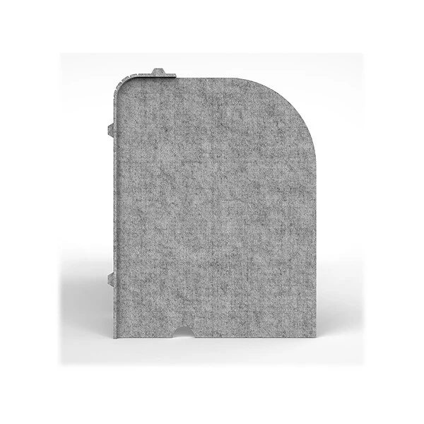 Ghent Freestanding Desktop Divider, 24"H X 36"W, Silver Polyester (ADS2436SIL) - Image 2