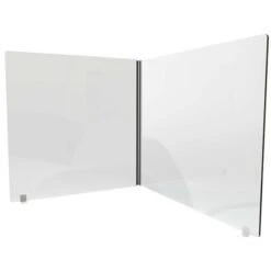 Ghent Freestanding Desktop Divider, 24"H X 24"W, Clear Acrylic (DPSC2424-2S-16)