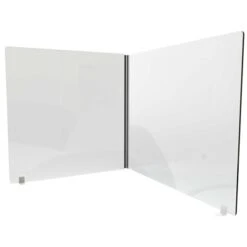 Ghent Freestanding Desktop Divider, 24"H X 24"W, Clear Acrylic (DPSC2424-2S-24)