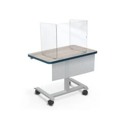 MooreCo Freestanding Trifold Desktop Screen, 23.5"H X 23"W, Clear Acrylic (66347)