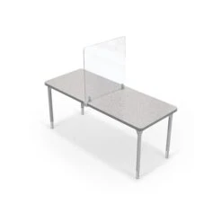 MooreCo Center Clamp Mount Desktop Divider, 24"H X 23"W, Clear Acrylic (45262)