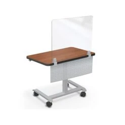 MooreCo Edge Clamp Mount Desktop Divider, 24"H X 29"W, Clear Acrylic (45259)