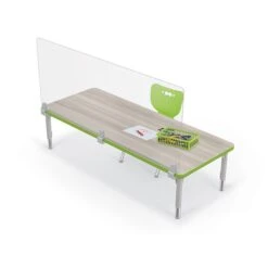 MooreCo Edge Clamp Mount Desktop Divider, 24"H X 60"W, Clear Acrylic (45260)