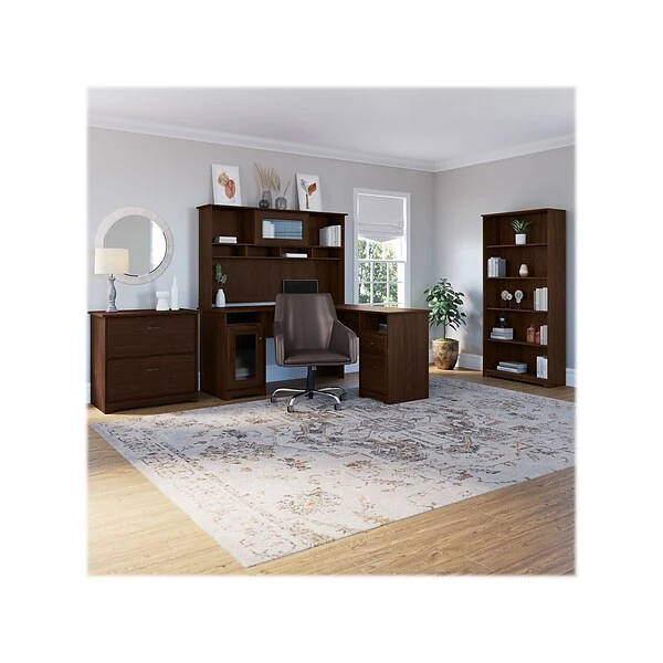 Bush Furniture Cabot 5 Shelf 66"H Bookcase, Modern Walnut (WC31066) - Image 7