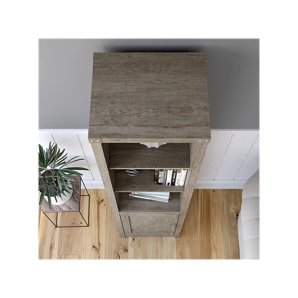 Kathy IrelandĀ® Home By Bush Furniture Cottage Grove 5-Shelf 72"H Bookcase, Restored Gray (CGB118RTG-03) - Image 3