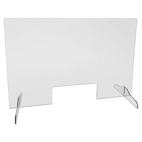 Generic Freestanding Sneeze Guard, 23.5"H X 35.5"W, Clear Acrylic (GSG3624W-H)
