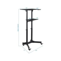 Mount-It! 41"-49" Aluminum Adjustable Portable Lectern, Black (MI-7971)