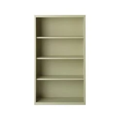 Hirsh HL8000 Series 4-Shelf 60"H Steel Bookcase, Putty (21992)