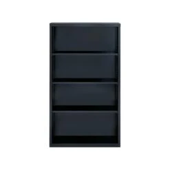 Hirsh HL8000 Series 4-Shelf 60"H Steel Bookcase, Black (21993)