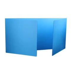 Flipside Products 48" Premium Plastic Study Carrels, Blue, Pack Of 12 (FLP1927212)