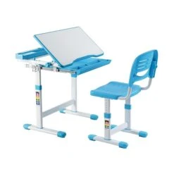 Mount-It! 26" Kid's Desk With Chair, Blue (MI-10202)