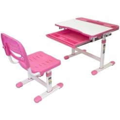 Mount-It! 26" Kid's Desk With Chair, Pink (MI-10203)