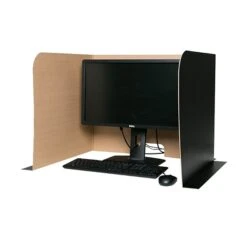 Flipside Products 22" X 22.5" X 20", Computer Lab Privacy Screens, Black, 2/Bundle (FLP61856-2)